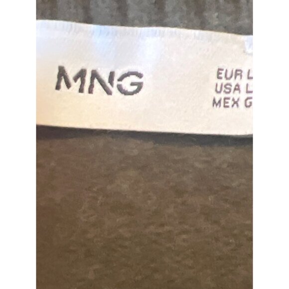 MNG Womens Olive Green Wool Blend Sweater Size L - Picture 5 of 6